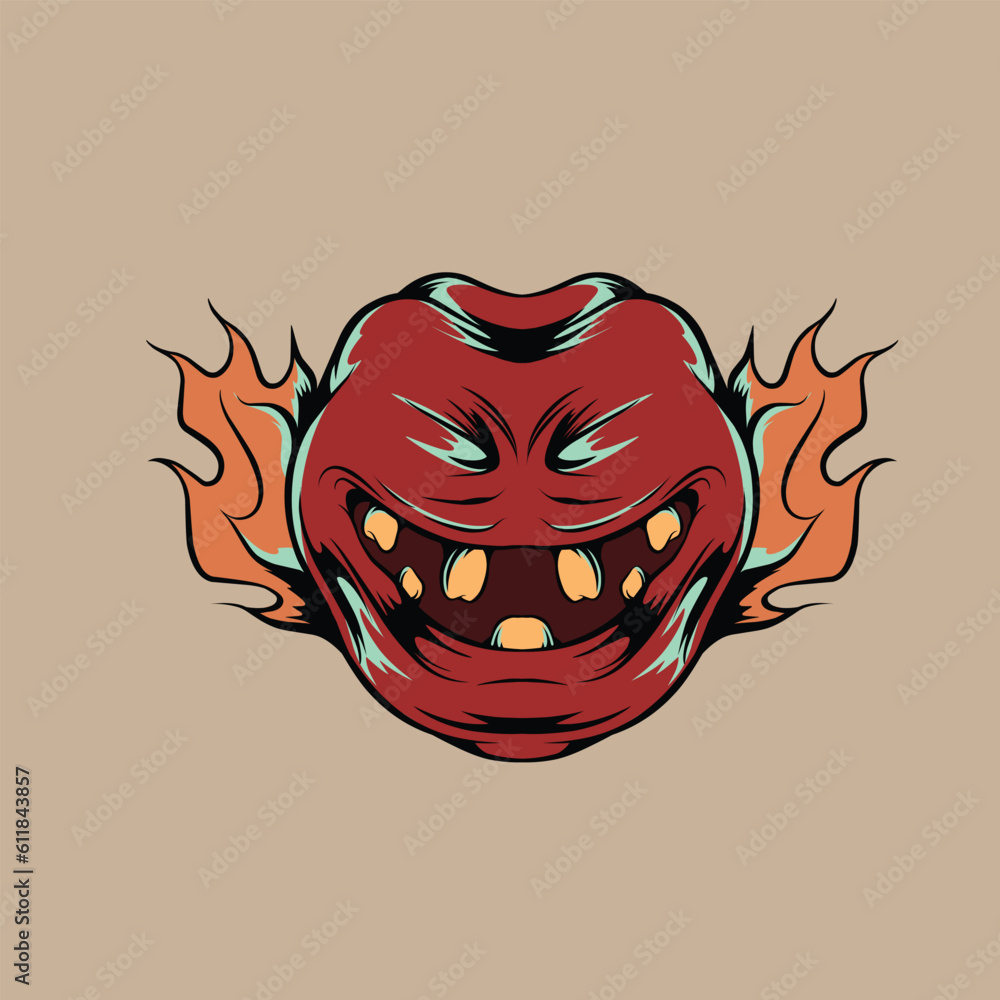 Monster Ideogram monster art vector illustration suitable for branding needs and so on ...
