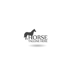 Poster - Horse logo template icon with shadow