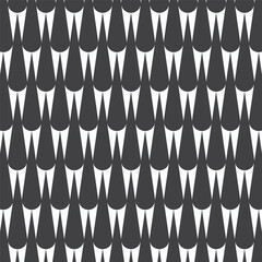 Wall Mural - vector pattern, repeating mid-century modern style retro texture on black and white. pattern is clea