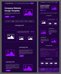 Canvas Print - nft style landing page ui design for website template isolated on grey background - vector illustrat