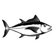Illustration of tuna fish. Design elements