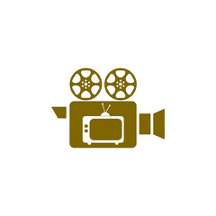 Sticker - Cinema camera icon isolated on transparent backgroun