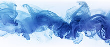 Blue Smoke On White Background 3d Volumetric Texture Background. Generative AI