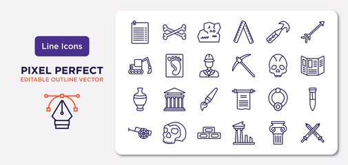 history outline icons set. thin line icons such as  , ancient weapon, policeman, vase, bracelet, bricks,  swords