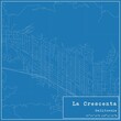 © Rezona - Blueprint US city map of La Crescenta, California.