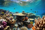Fototapeta Do akwarium - Vibrant Underwater Odyssey - AI Generated
