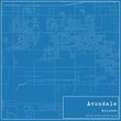 © Rezona - Blueprint US city map of Avondale, Arizona.