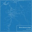 © Rezona - Blueprint US city map of Breckenridge, Colorado.