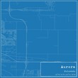 © Rezona - Blueprint US city map of Aurora, Colorado.