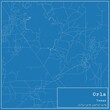 Blueprint US city map of Orla, Texas.