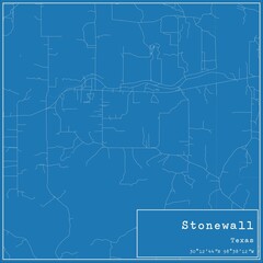  Blueprint US city map of Stonewall, Texas.