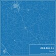 Blueprint US city map of Skidmore, Texas.