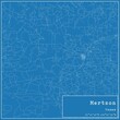 Blueprint US city map of Mertzon, Texas.