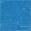 Blueprint US city map of Whitesboro, Texas.