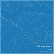 Blueprint US city map of Streetman, Texas.