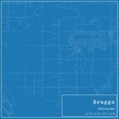 © Rezona - Blueprint US city map of Braggs, Oklahoma.