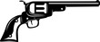 Illustration of cowboy revolver isolated on white background