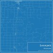 Blueprint US city map of Lenapah, Oklahoma.