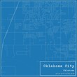 © Rezona - Blueprint US city map of Oklahoma City, Oklahoma.