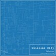 © Rezona - Blueprint US city map of Oklahoma City, Oklahoma.