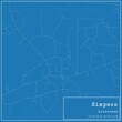 Blueprint US city map of Simpson, Louisiana.