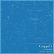 Blueprint US city map of Ringgold, Louisiana.