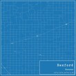 Blueprint US city map of Rexford, Kansas.