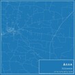 Blueprint US city map of Anna, Illinois.