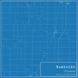 Blueprint US city map of Humboldt, Illinois.