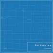Blueprint US city map of Smithshire, Illinois.