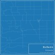 Blueprint US city map of McNabb, Illinois.