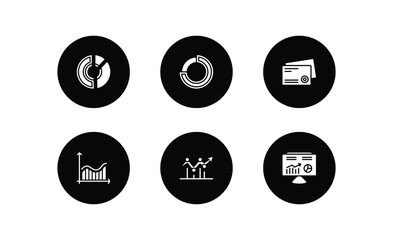Wall Mural - business and finance filled icons set. business and finance filled icons pack included data circular
