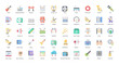 © Michael - Instruments Flat Icons Music Instrument Icon Set in Color Style 50 Vector Icons