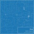 Blueprint US city map of Zap, North Dakota.