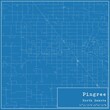 Blueprint US city map of Pingree, North Dakota.