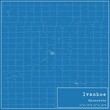 Blueprint US city map of Ivanhoe, Minnesota.