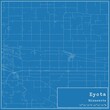 Blueprint US city map of Eyota, Minnesota.