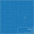 Blueprint US city map of Delta, Iowa.