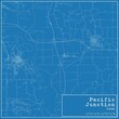 Blueprint US city map of Pacific Junction, Iowa.