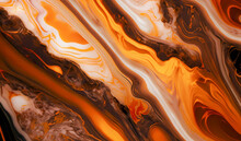 Abstract Orange Marble Texture Background
