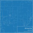 © Rezona - Blueprint US city map of Elberta, Alabama.