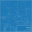 © Rezona - Blueprint US city map of Ocala, Florida.
