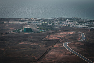 Canvas Print - Costa Teguise and AZ-14 road, Lanzarote