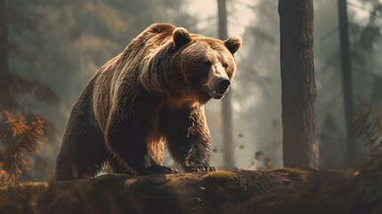 Wall Mural - Grizzly Bear in the Forest