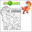 prehistoric dinosaur carnotaurus coloring book