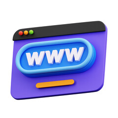 3d www user interface illustration