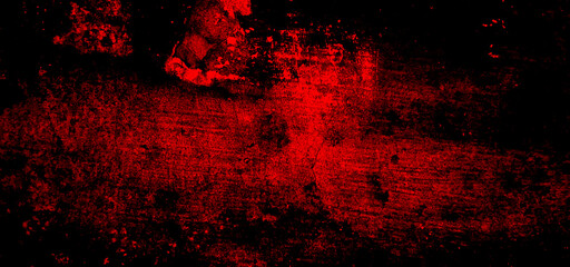 Wall Mural - Dark Red horror scary background. grunge horror texture concrete. Dark grunge red concrete. Red textured stone wall background. Dark edges. Dark red grungy background or texture.