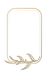 Wall Mural - vector vertical rectangle dotted frame with floral decoration