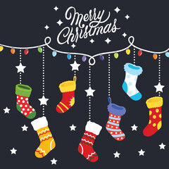 Sticker - Cute Cartoon Christmas Concept.