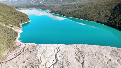 Wall Mural - lake peyto, banff national park, alberta, canada. a huge panorama of landscape during daylight hours